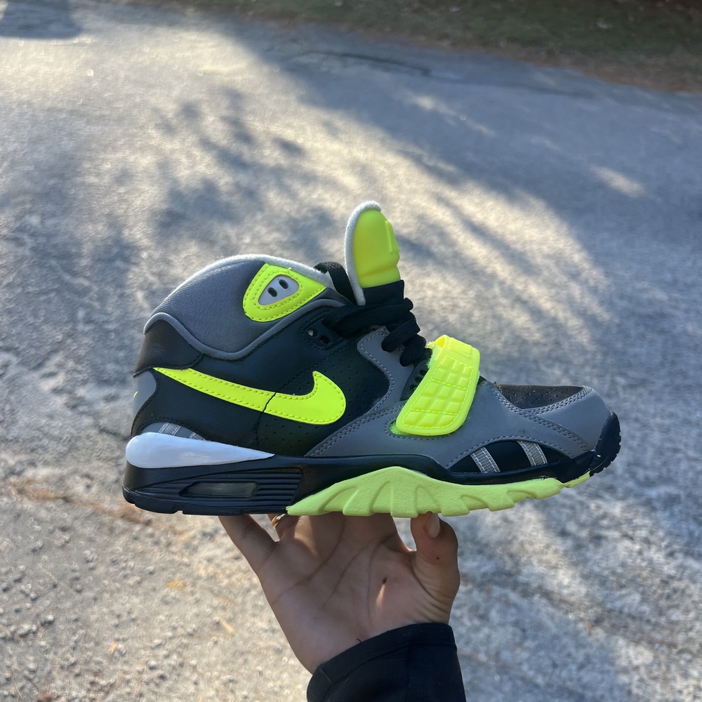 Nike Kids Neon Yellow and Gray Sneakers